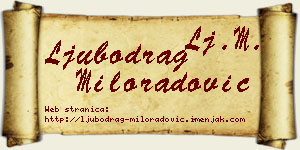 Ljubodrag Miloradović vizit kartica